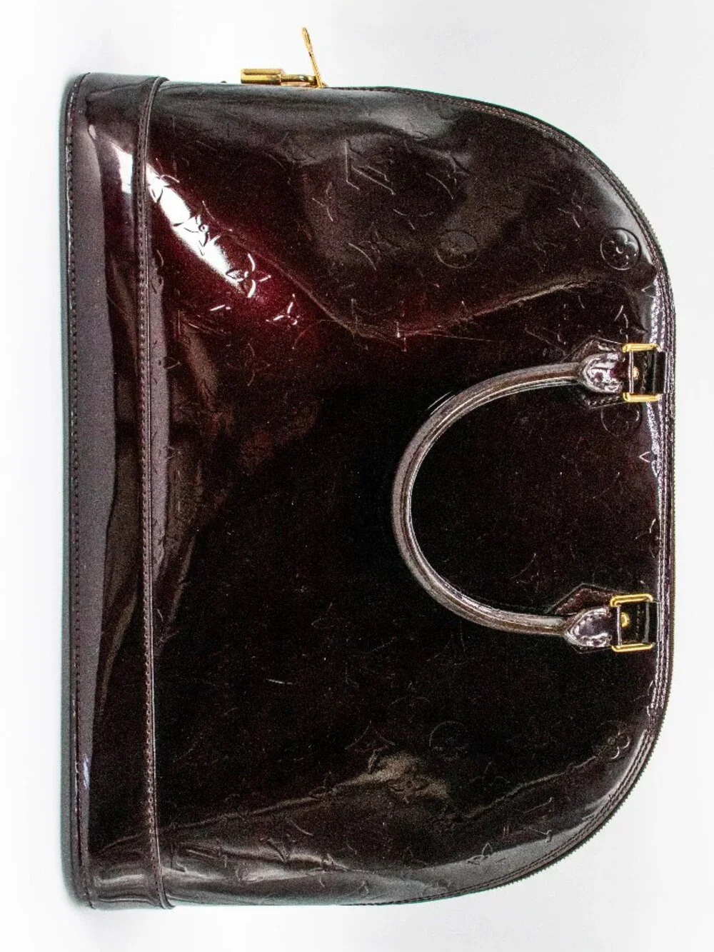 LV Alma GM Amarante Vernis Satchel Bag
